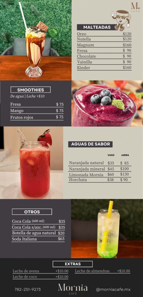 Menú de Mornia Café, página 10