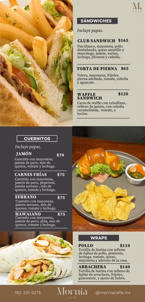 Menú de Mornia Café, página 6