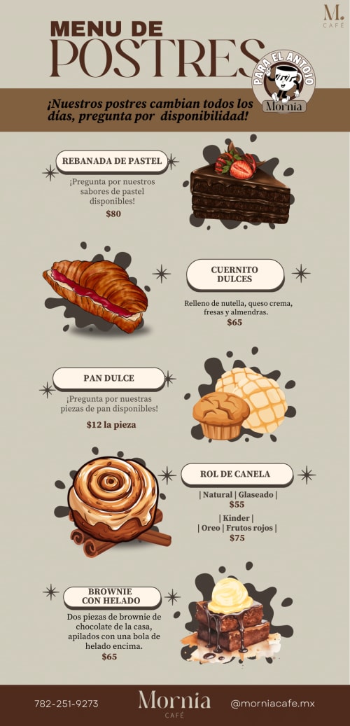 Menú de Mornia Café, página 9