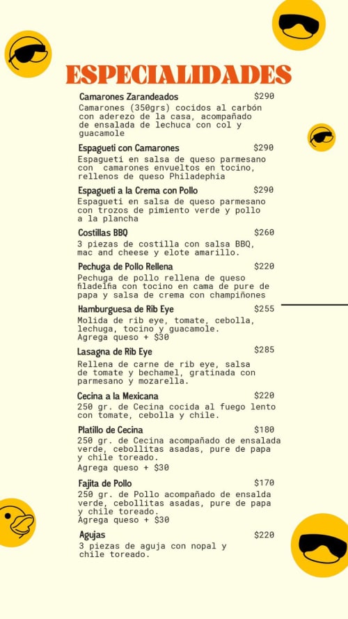 Menú de Tacos Enrique, página 2