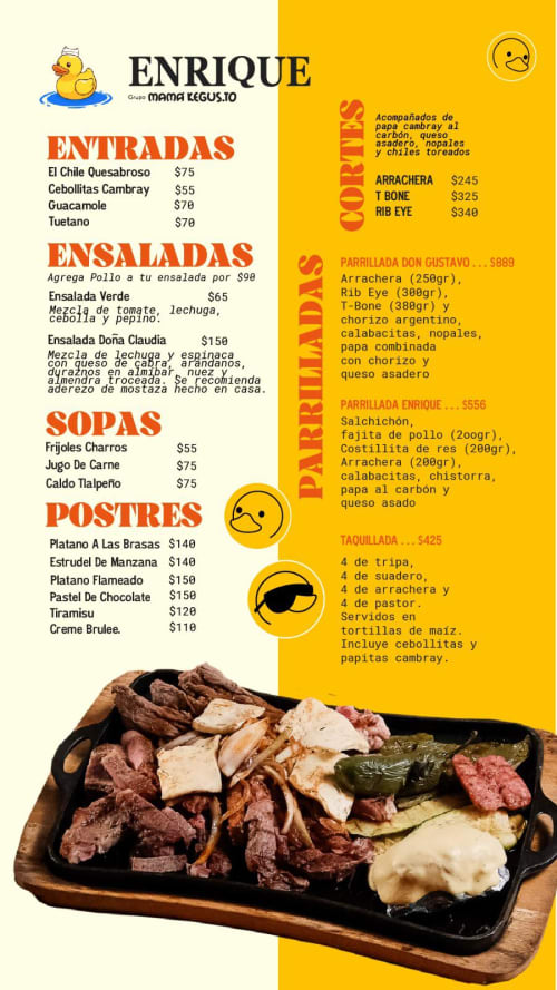 Menú de Tacos Enrique, página 4