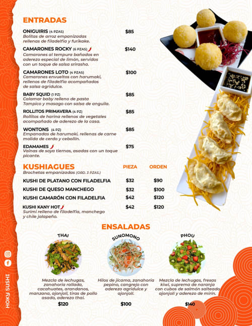 Menú de Hoky Sushi, página 5