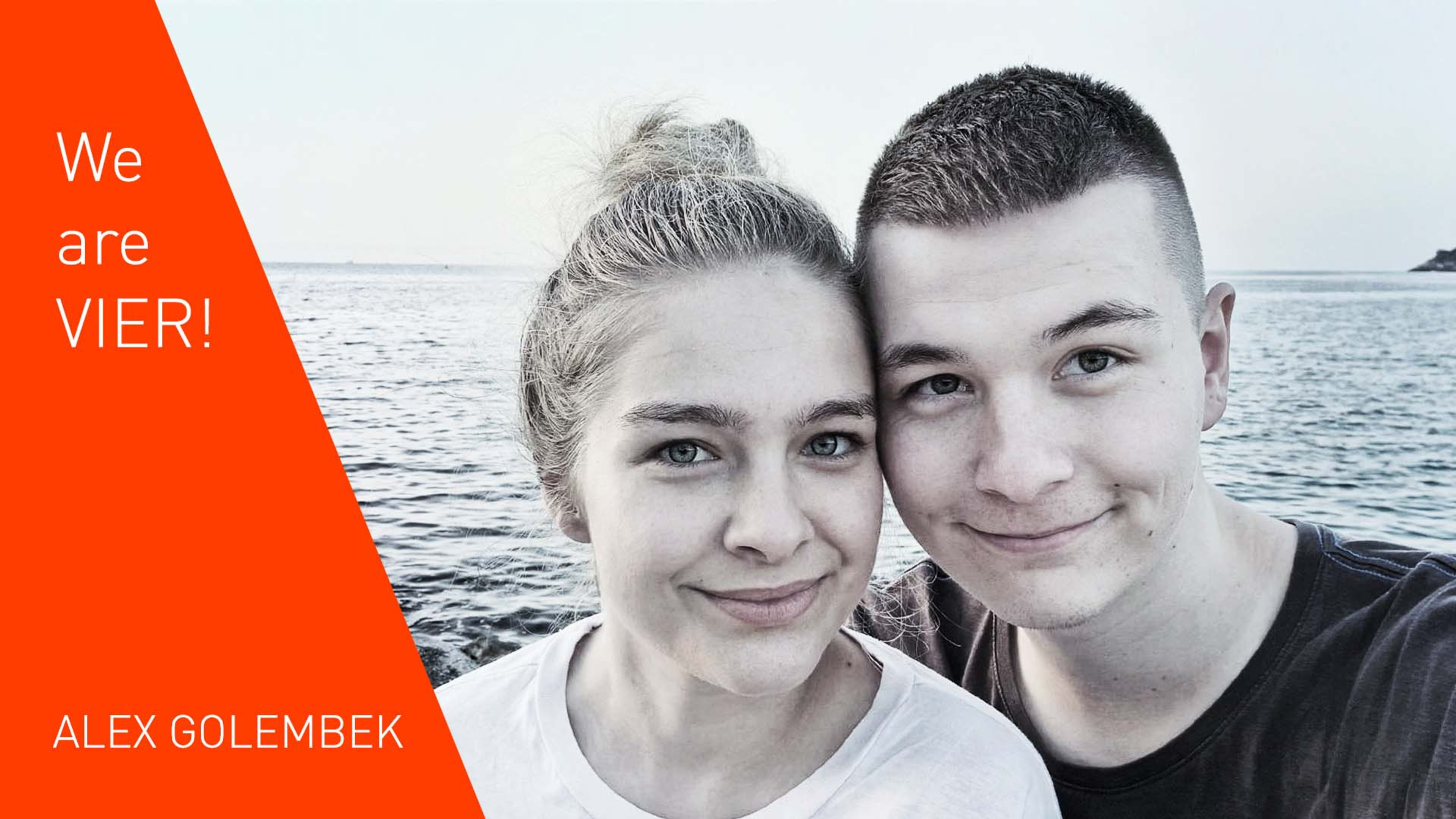 Alexander Golembek, VIER IT System Specialist, with partner Lea at the Mediterranean Sea.