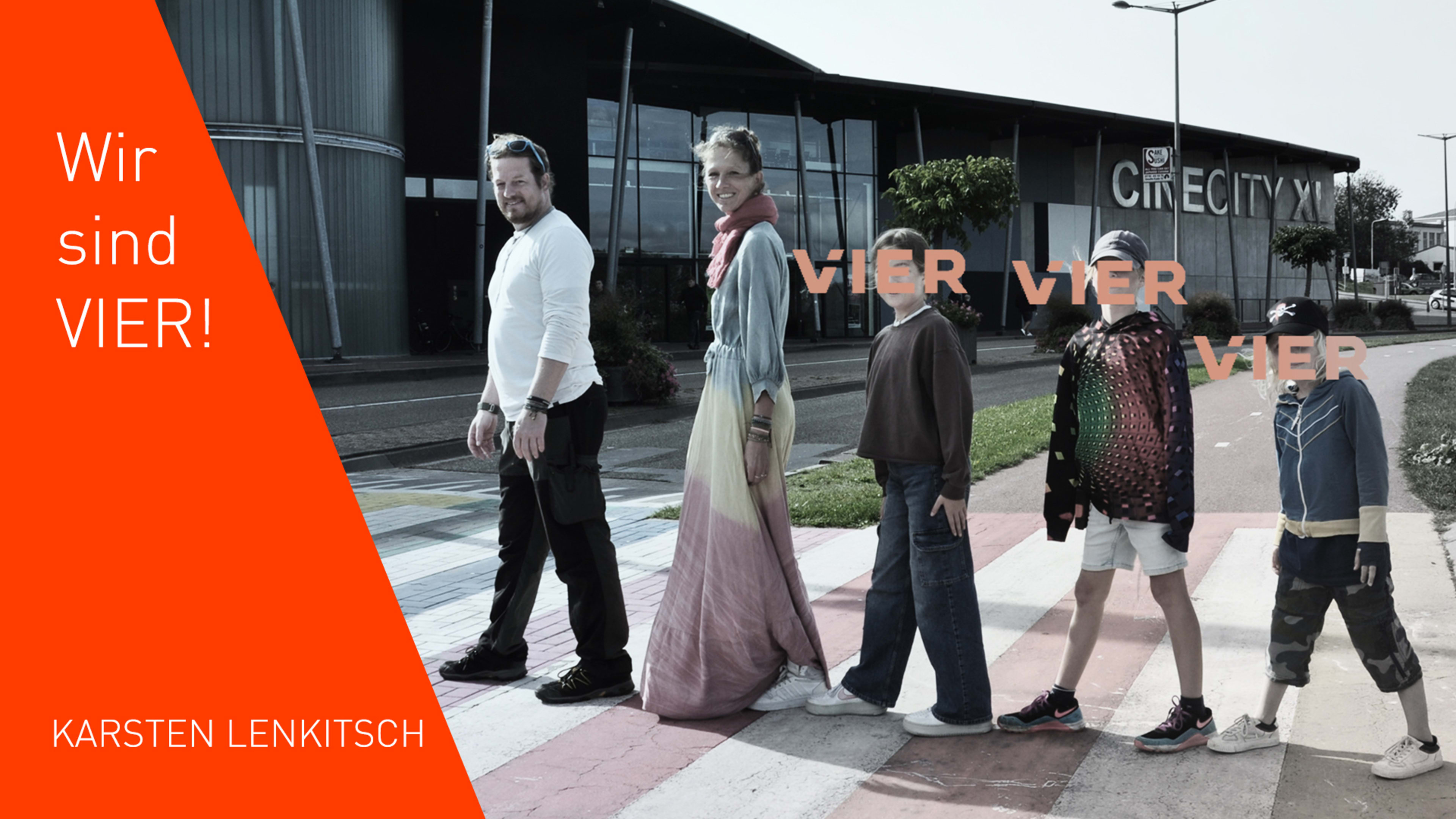Karsten Lenkitsch, VIER Head of Corporate Services, mit seiner Familie.