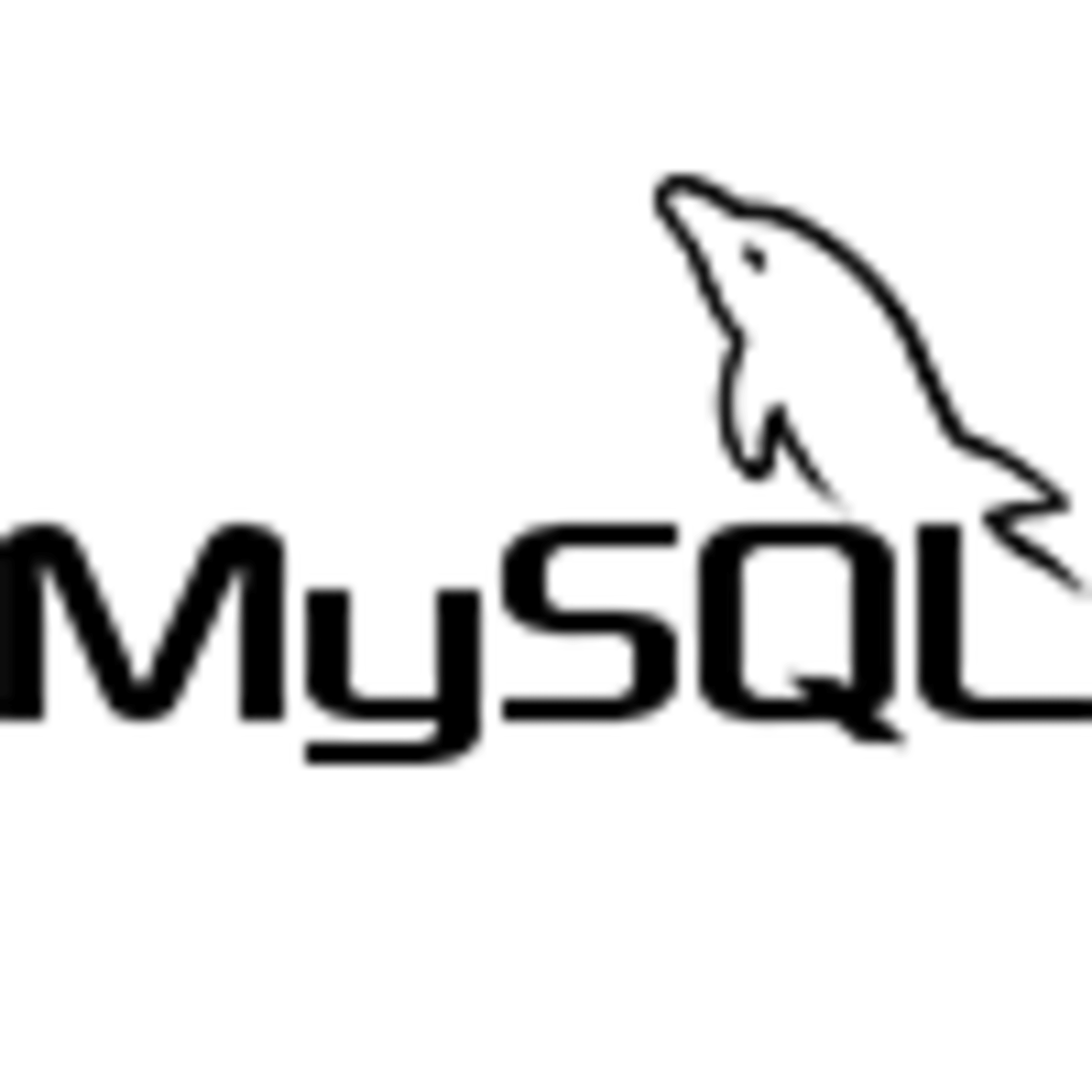 The image depicts the MySQL logo, which features the word "MySQL" written in a stylized font with a dolphin-symbol next to it. The image depicts the MySQL logo, which features the word "MySQL" written in a stylized font with a dolphin-symbol next to it.
