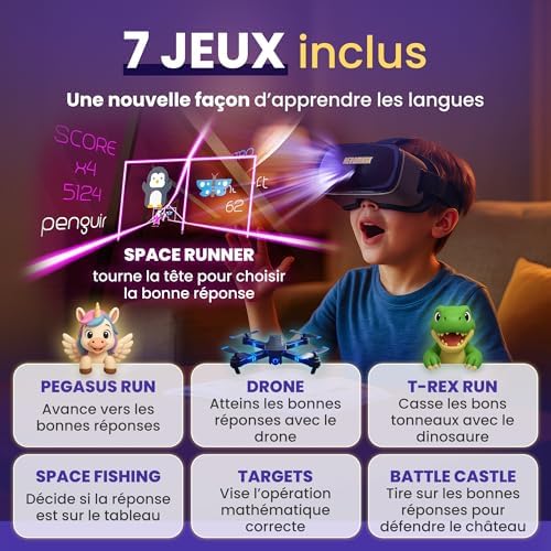 Vue 3 de Casque Vr Enfant Ans