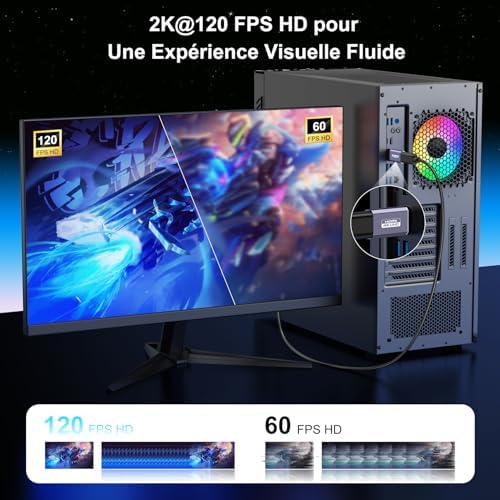 Vue 3 de Adaptateur Displayport Vers Hdmi