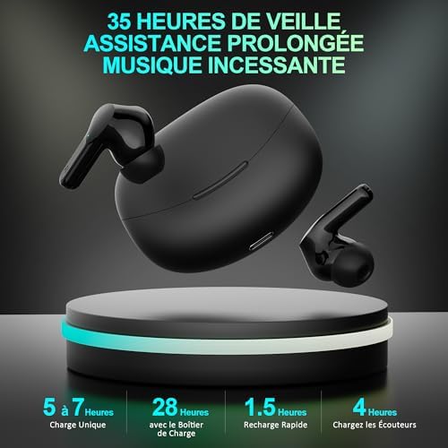 Vue 5 de Ecouteurs Bluetooth Sans Fil
