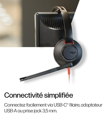 Vue 6 de Microcasque Filaire Poly Blackwire