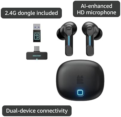 Vue 3 de Ecouteurs Gaming Sans Fil