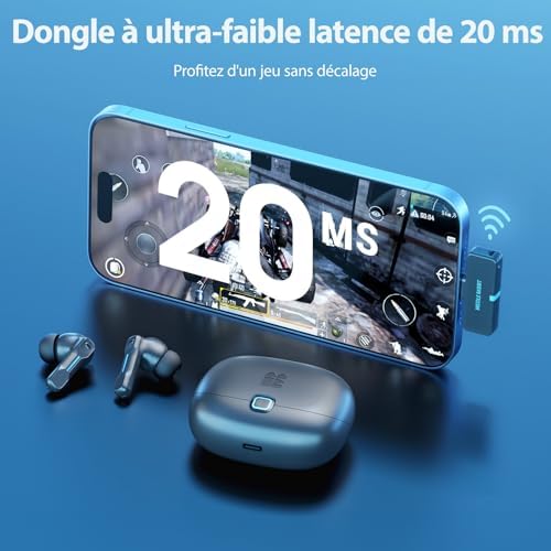 Vue 4 de Ecouteurs Gaming Sans Fil