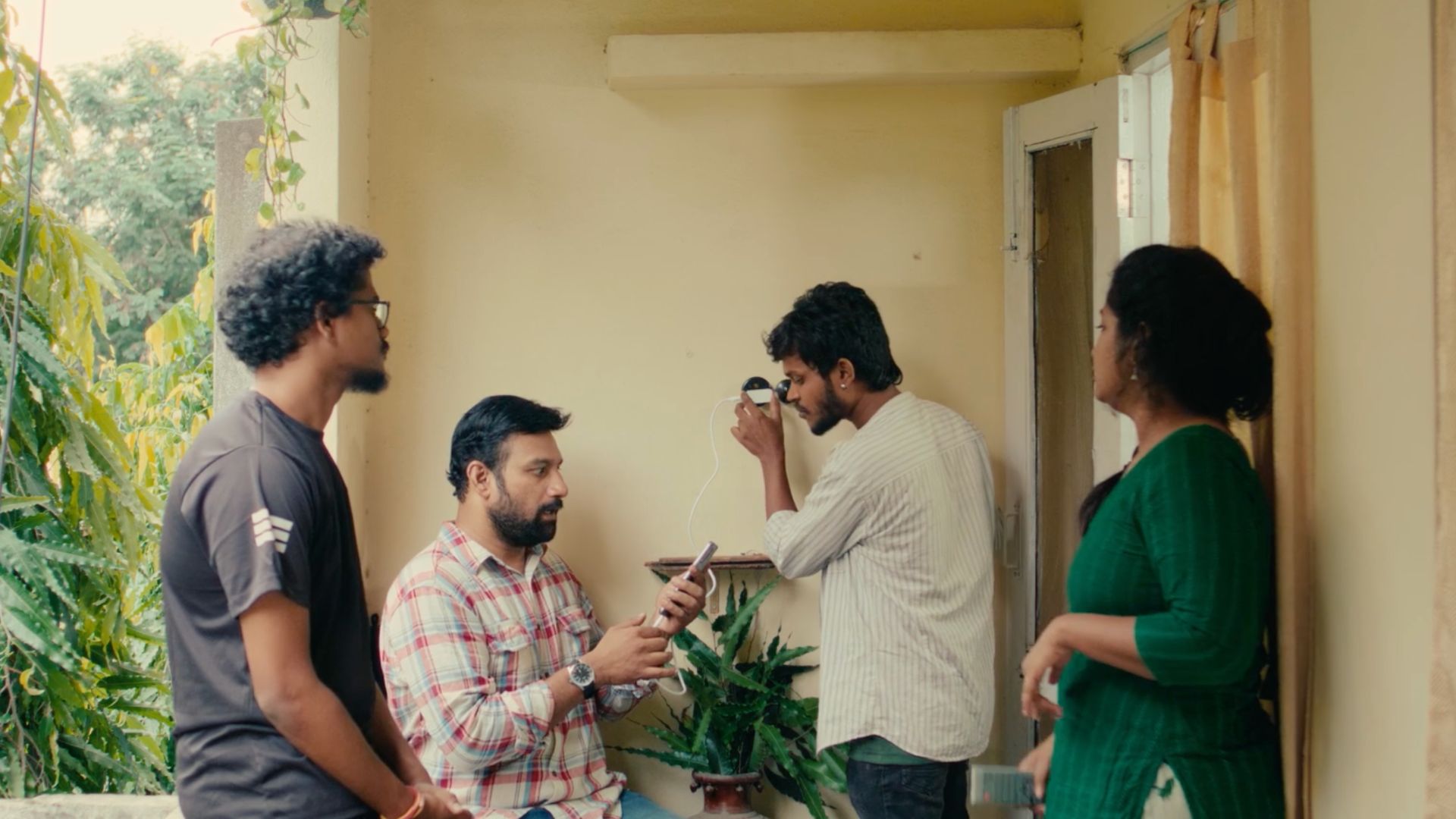 Feroz, Wife and Gang in Balcony