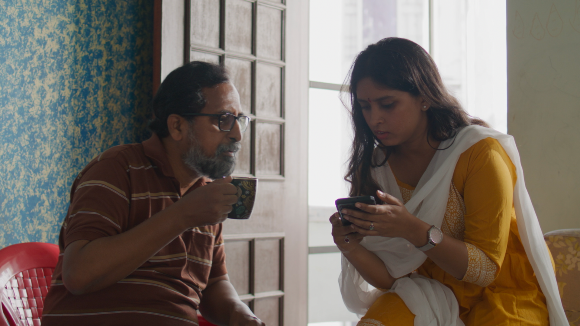 Shruti with her father