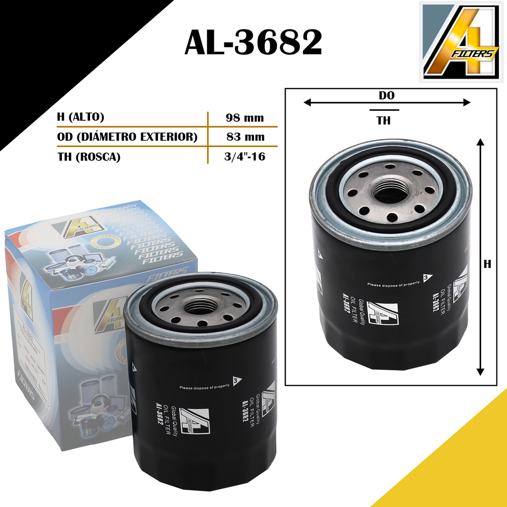 Filtro de Aceite - Nissan Sentra, Isuzu D-Max 2005-2006