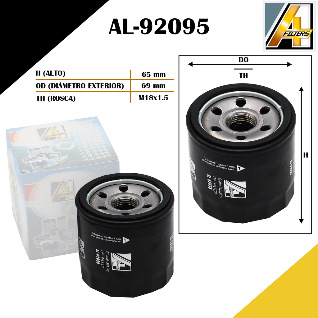 Filtro de Aceite - Chevrolet Spark GT, Chevrolet Sail, Chevrolet N300, Chevrolet Beat, Chevrolet Aveo 2018-2024