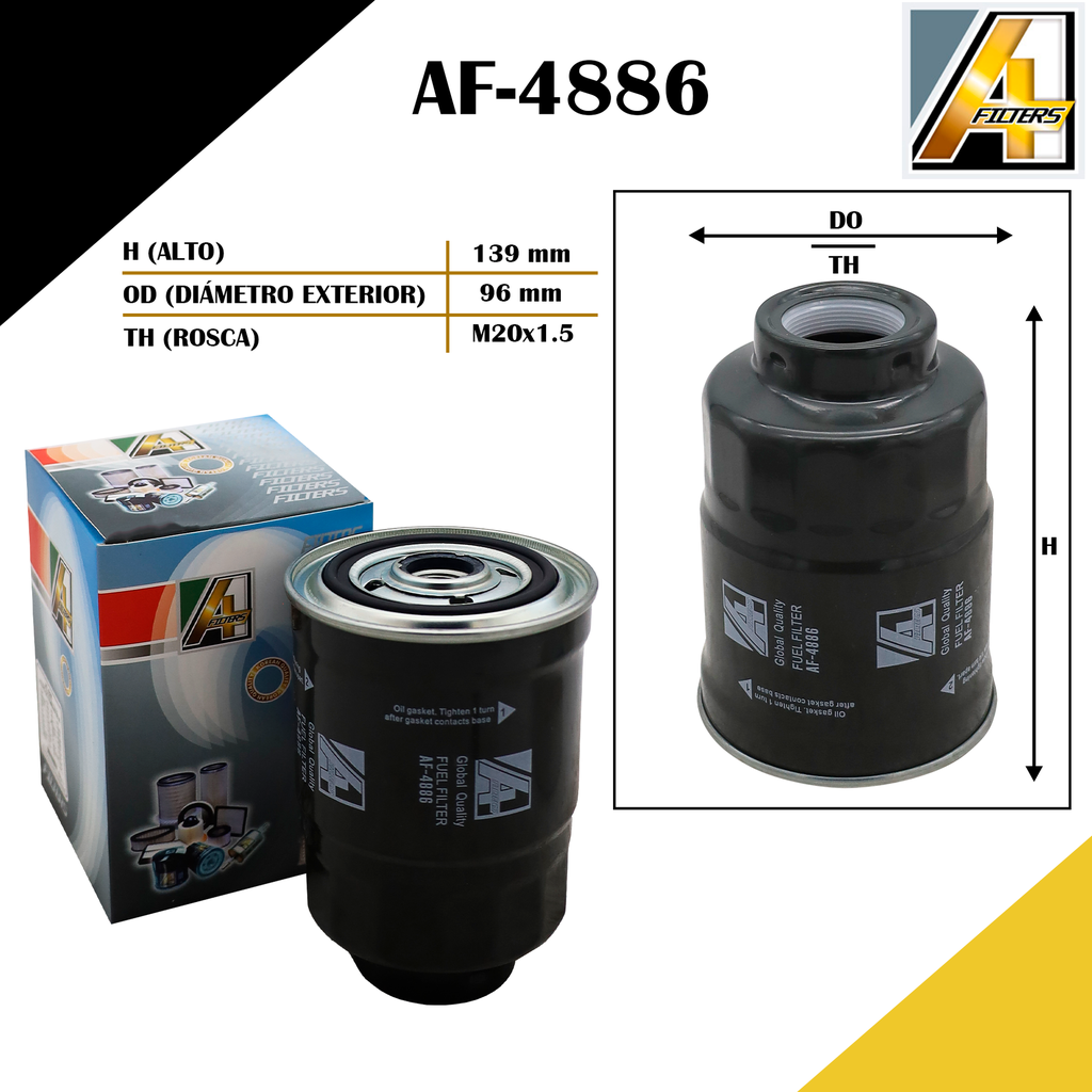 Filtro de Combustible - HYU. H-100 BACHACO / ISU. NKR/NPR (MB220900)