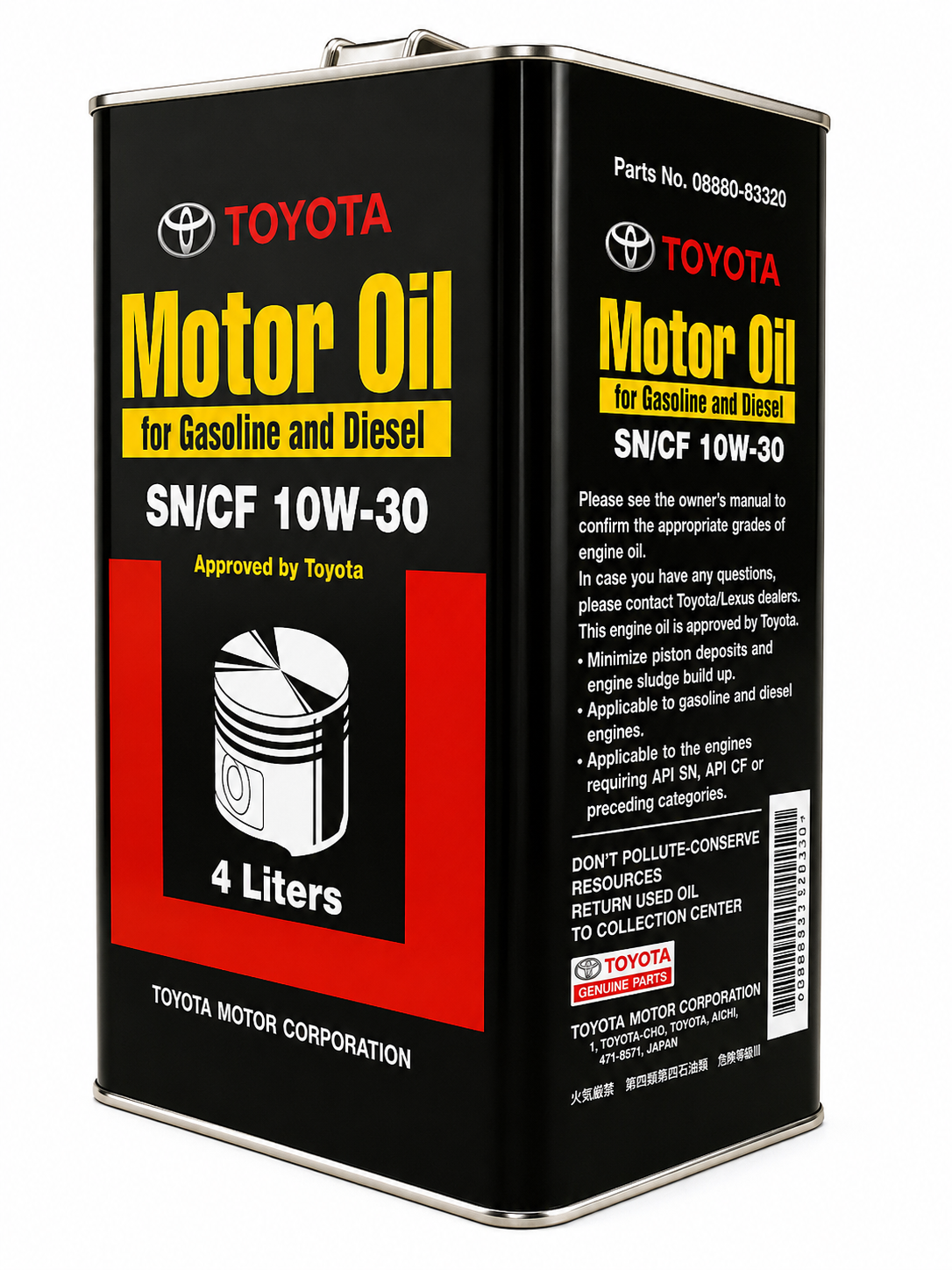 Aceite Toyota 10W-30 SN/CF (4 LITROS) - foto 2 de 3
