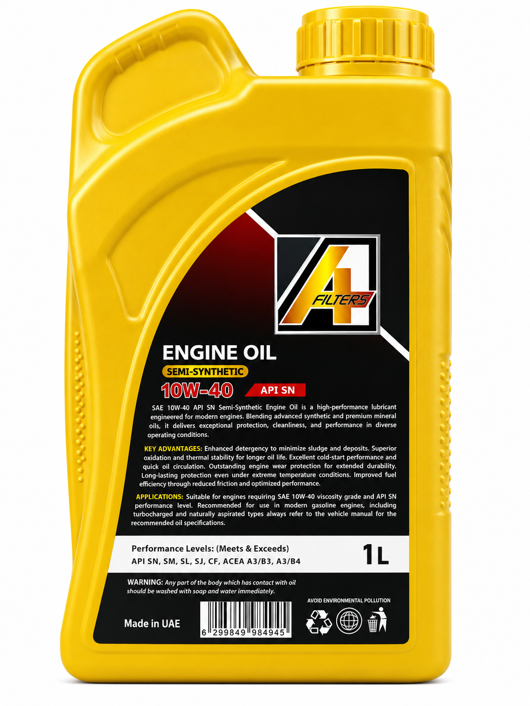 ACEITE API SN SAE 10W-40 SEMI-SINTETICO - foto 3 de 3