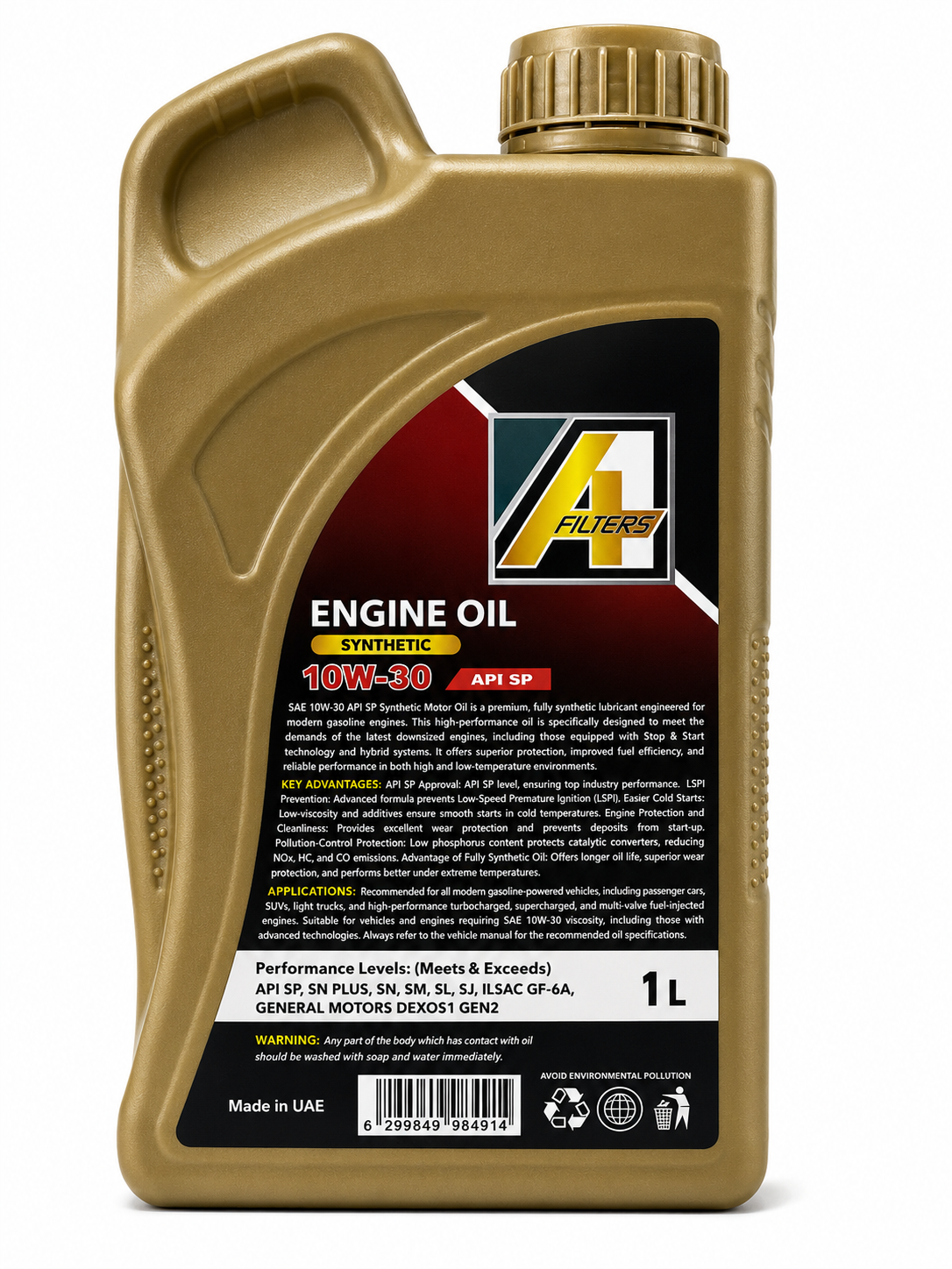 ACEITE API SP SAE 10W-30 1L SINTETICO - foto 2 de 3
