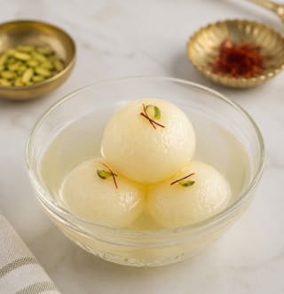 Punjabi Angoori Rasgulla White