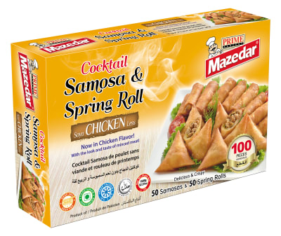 Cocktail Soya Samosa + Spring Roll — Chicken Flavour