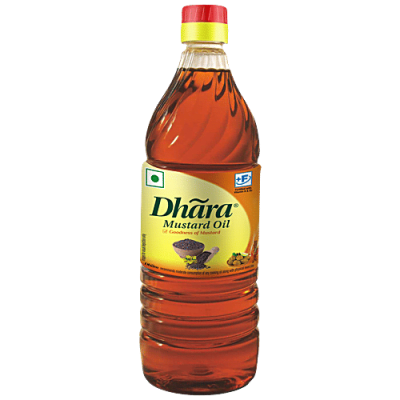 Dhara Kacchi Ghani Mustard Oil 500 ML Pet Bottle