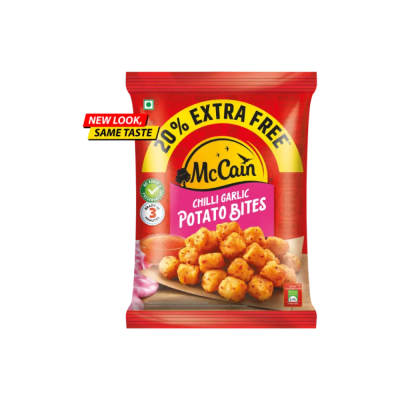 CHILLY GARLIC POTATO BITES MCCAIN RETAIL PACK 420GM (26PACK/CTN)