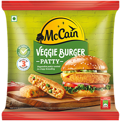 VEGGIE BURGER PATTY MCCAIN RETAIL PACK 360GM (30PACK/CTN)