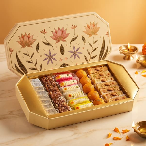 Lotus Garden Assorted Mithai Box