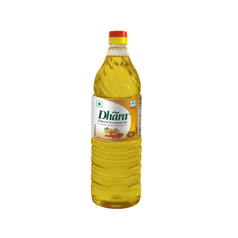 Dhara Filtered Groundnut Oil 1 Litre Pet Bottle