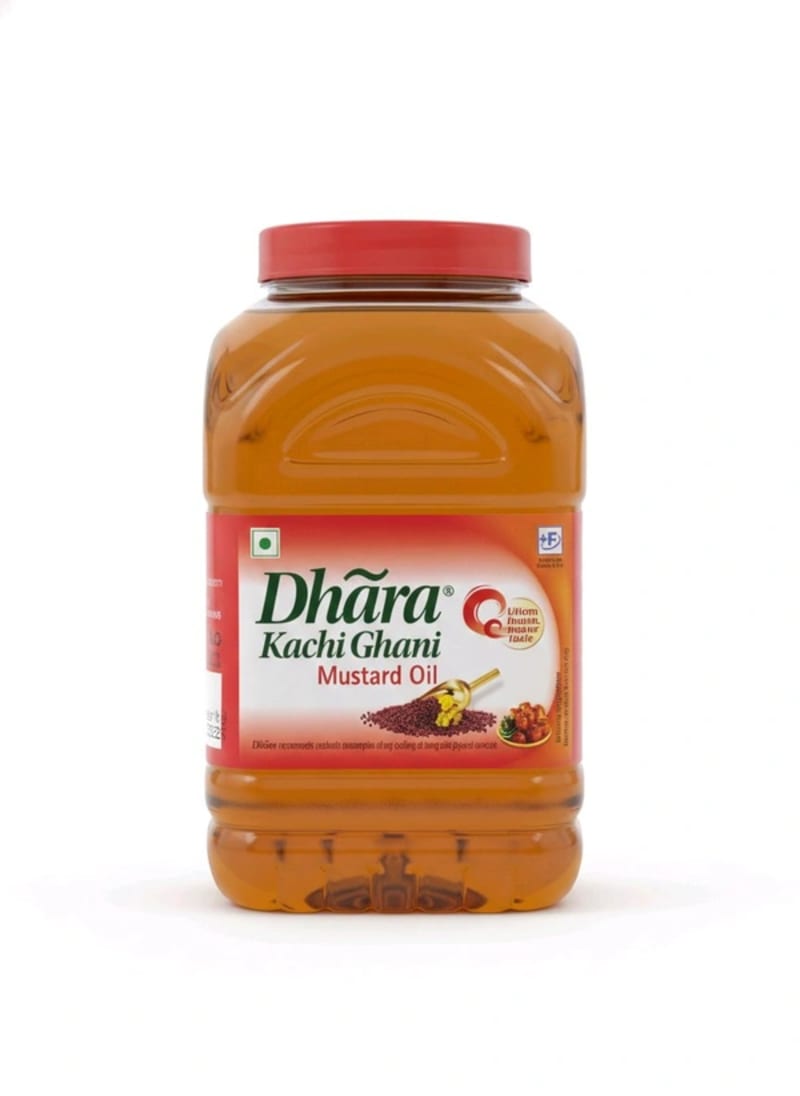 Dhara Kacchi Ghani Mustard Oil 2 Litre Pet Jar