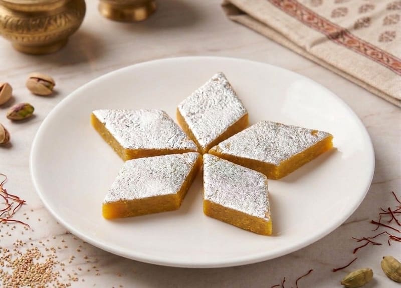 Kaju Kesar Katli