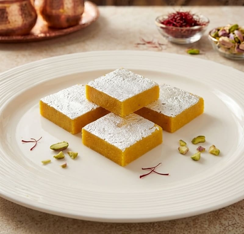 Khoya Kesar Barfi