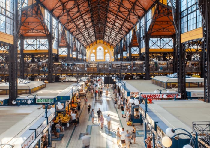 El Mercado Central, Budapest, Hungría