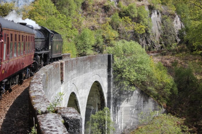 Vue depuis le Jacobite Steam Train, Écosse