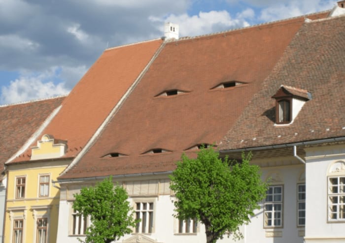 Casas con ojos en Sibiu, Rumania