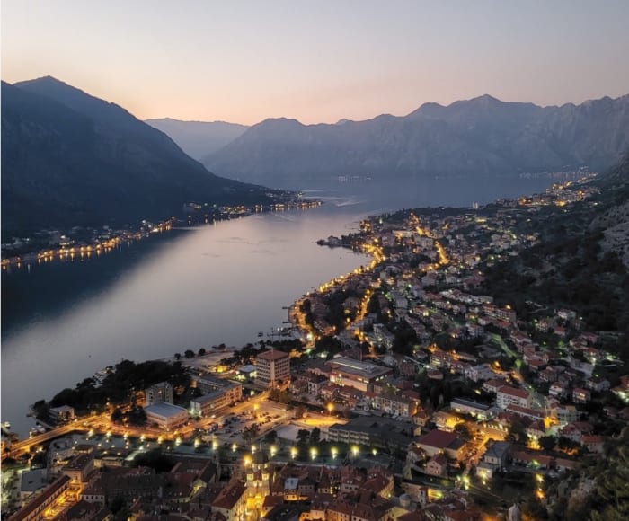 Vue sur la Baie de Kotor, Monténégro