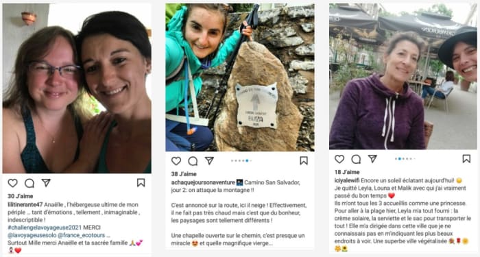 Instagram travelling posts