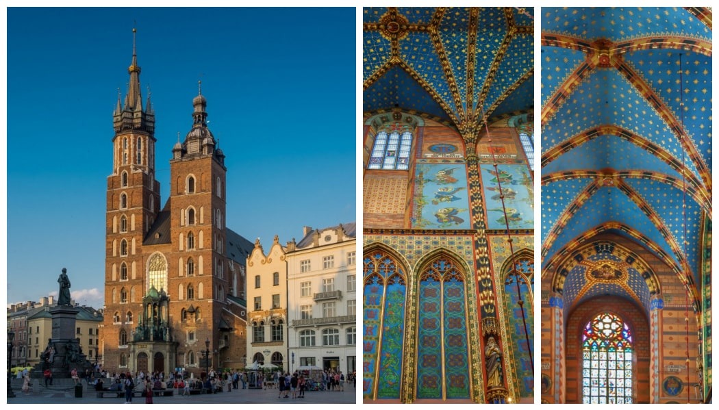 Basílica de Santa María y su interior, Cracovia