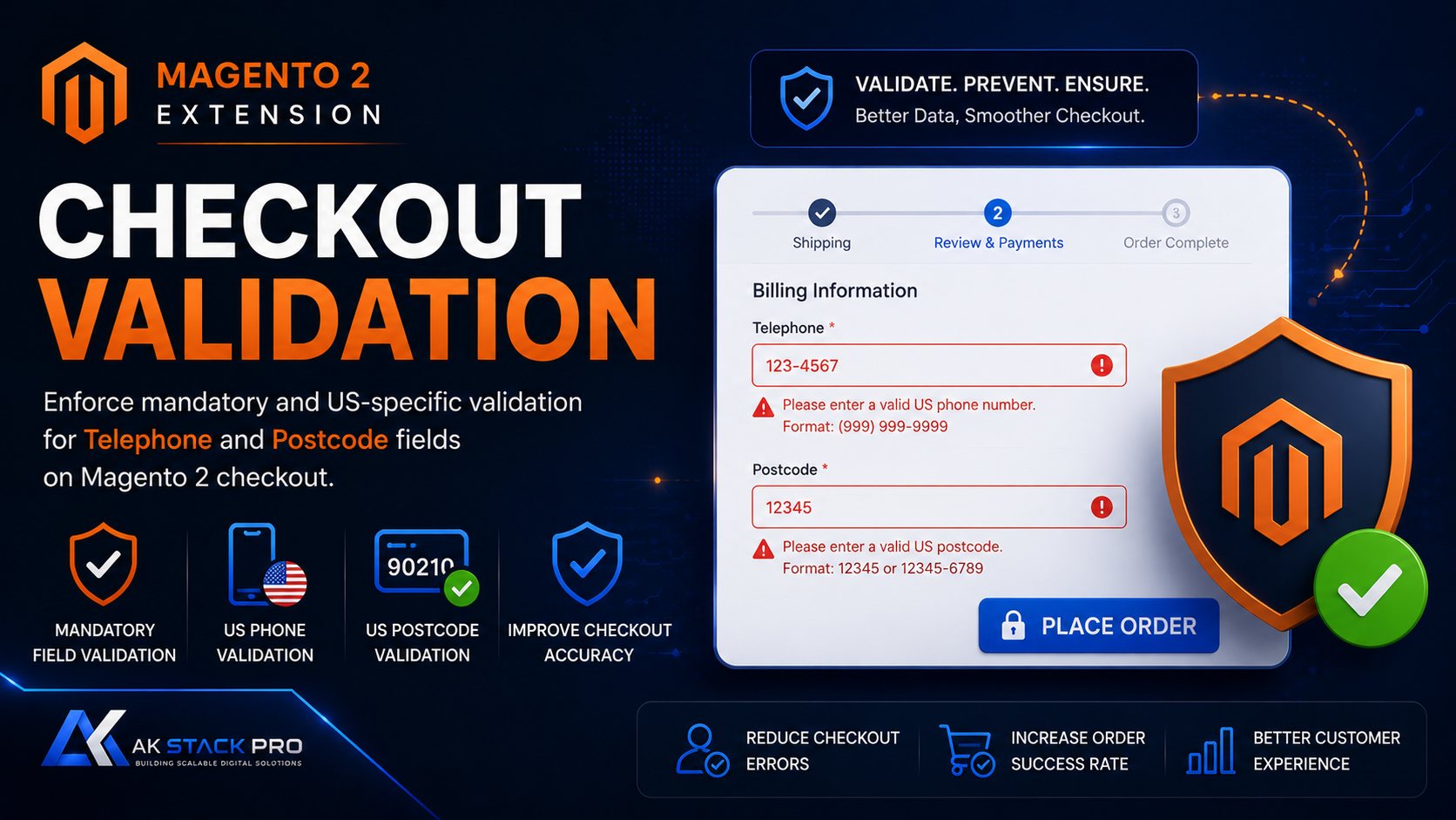 Magento 2 Checkout Field Validation Extension