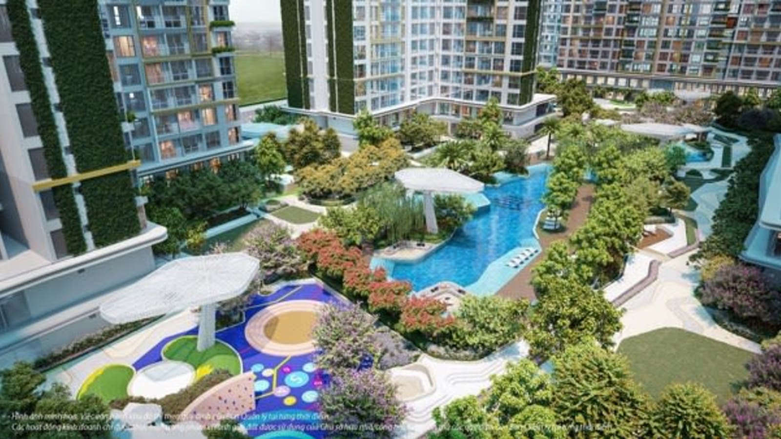 5 tòa tháp xanh giữa đại đô thị Vinhomes Grand Park