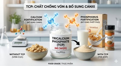 TCP là gì? Công dụng của Tricalcium Phosphate trong thực phẩm