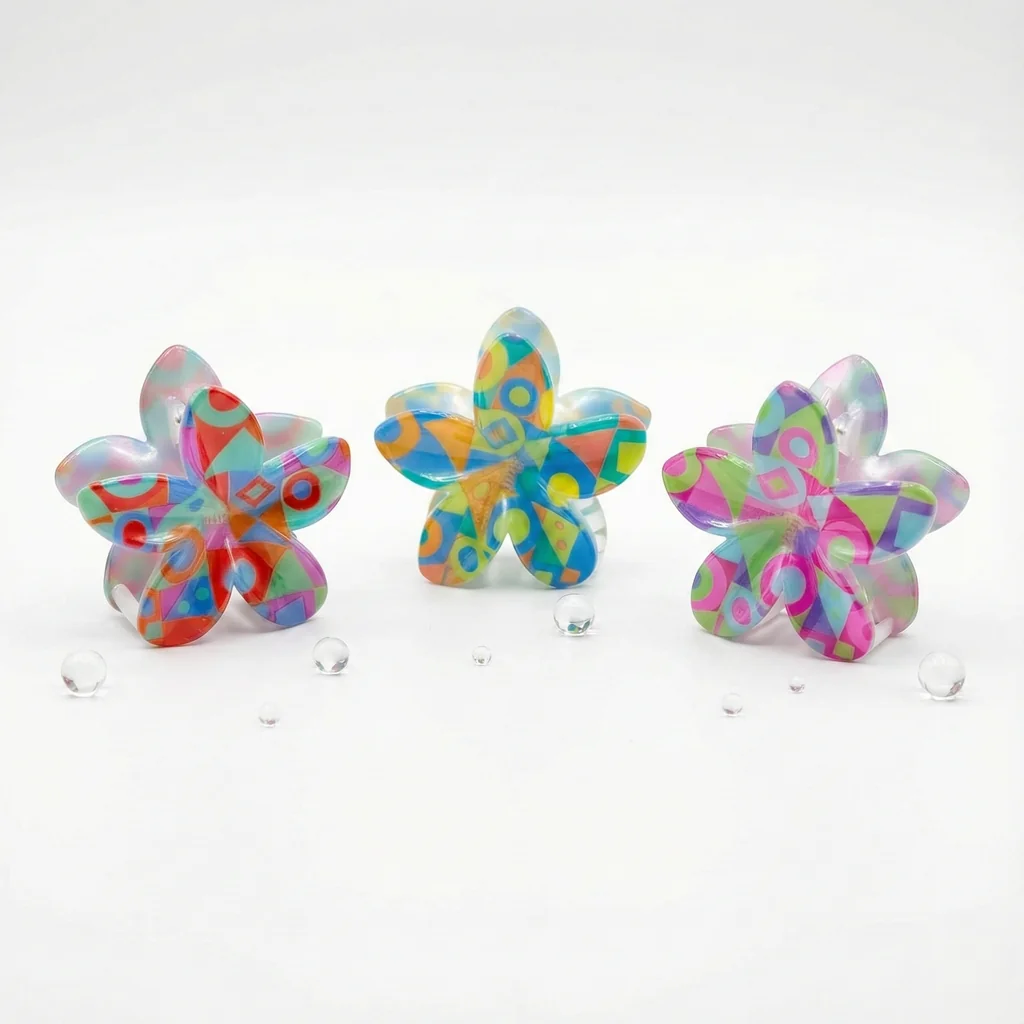 Caimanes flor con estampado geometrico