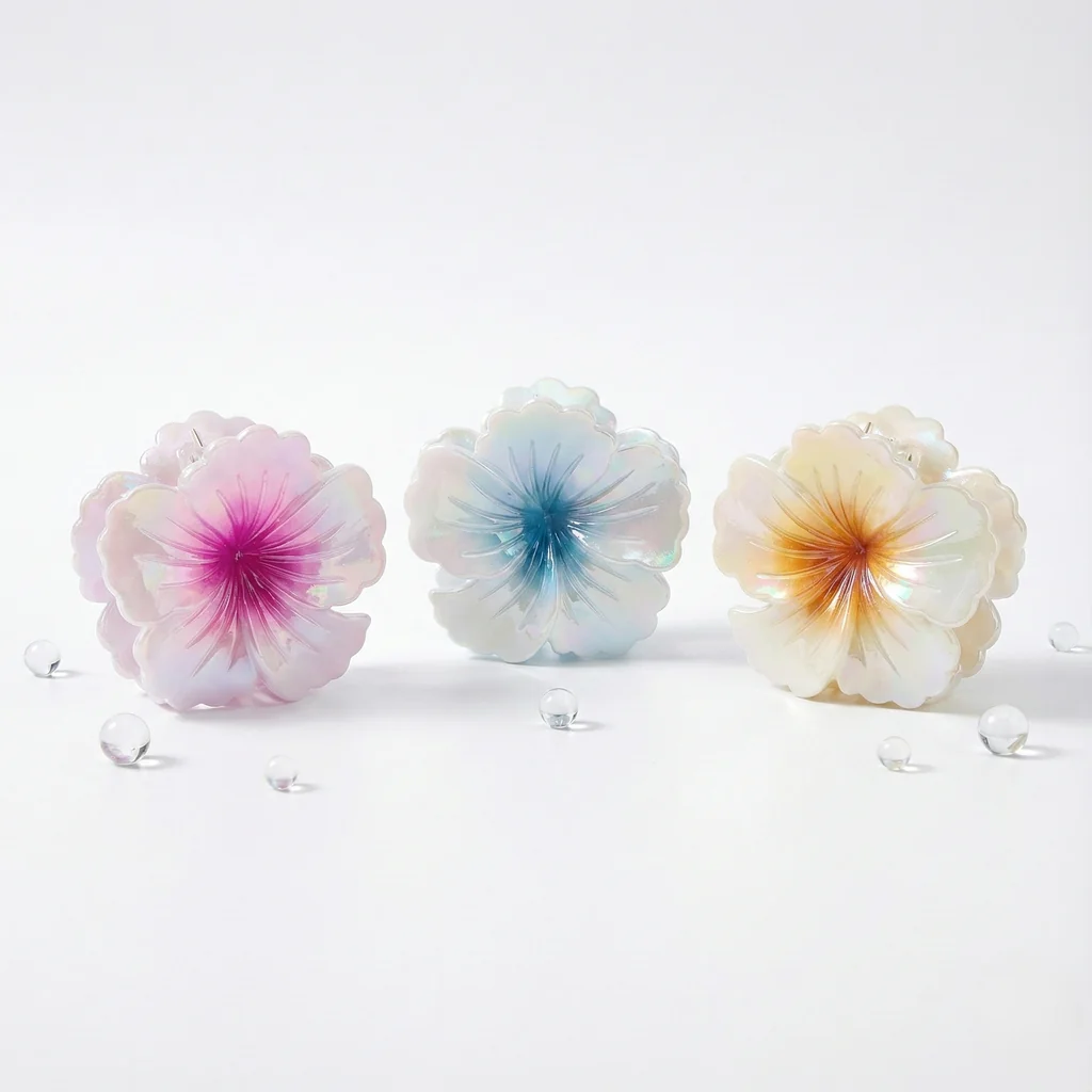 Caimanes flor tipo hibisco nacarados