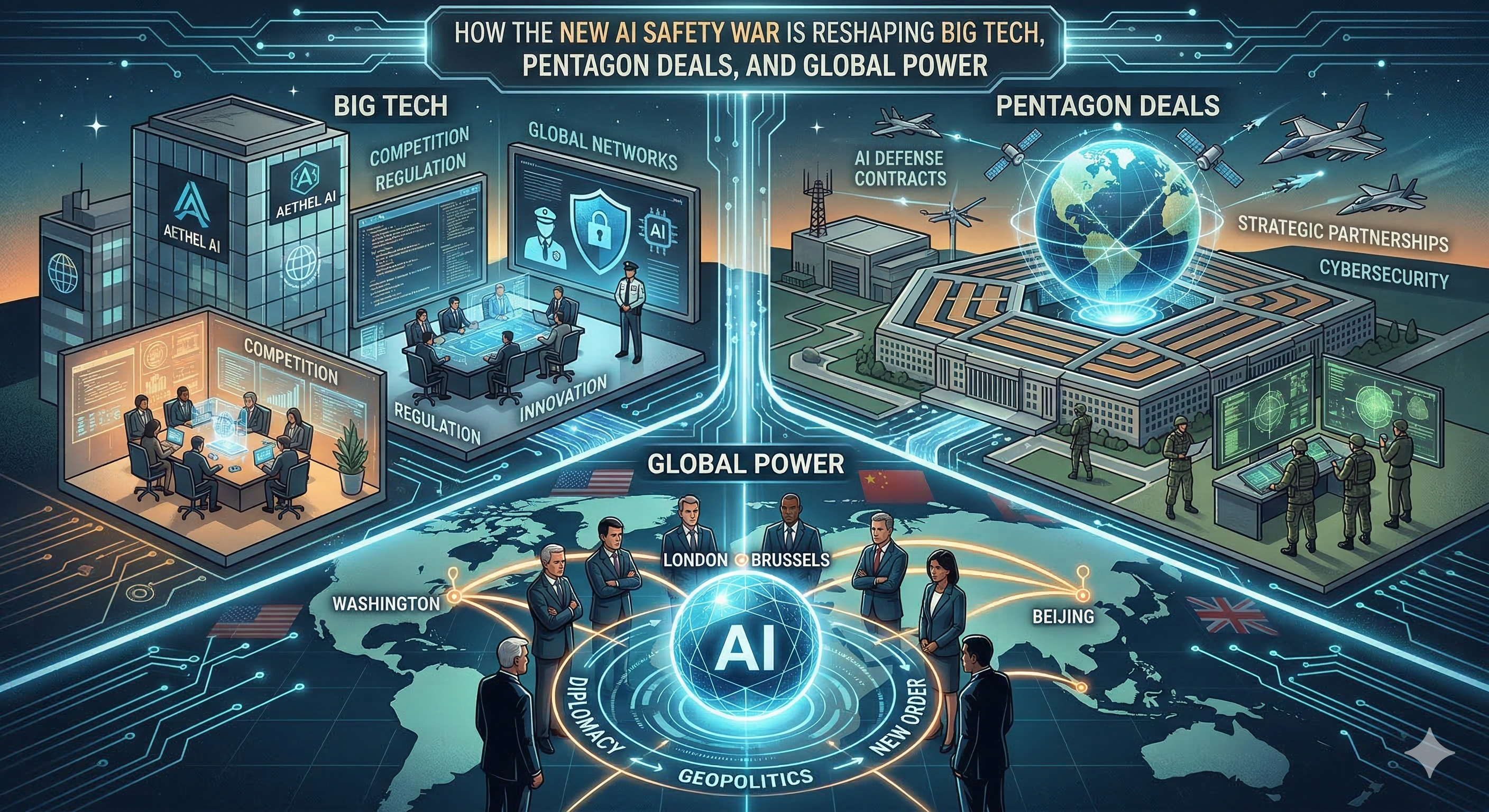 How the New AI Safety War Is Reshaping Big Tech, Pentagon Deals, and Global Power