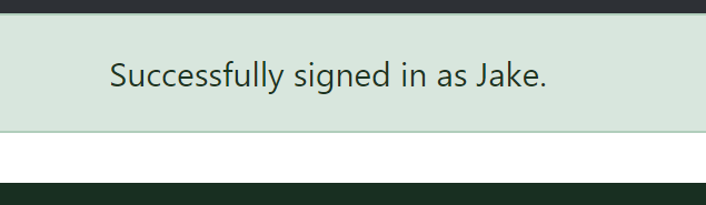 Successfully Signed In