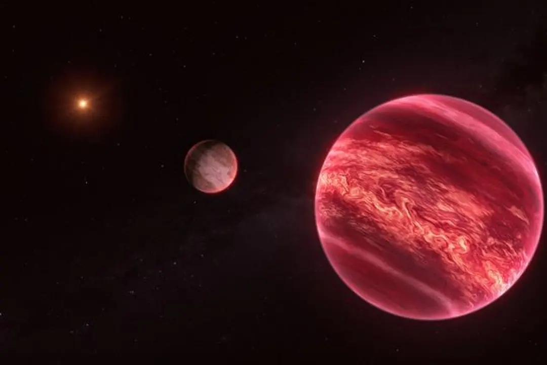 Recreación artística del exosatélite en CD-35 2722