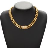 Gold A  necklace 14mm*18inch (46cm)