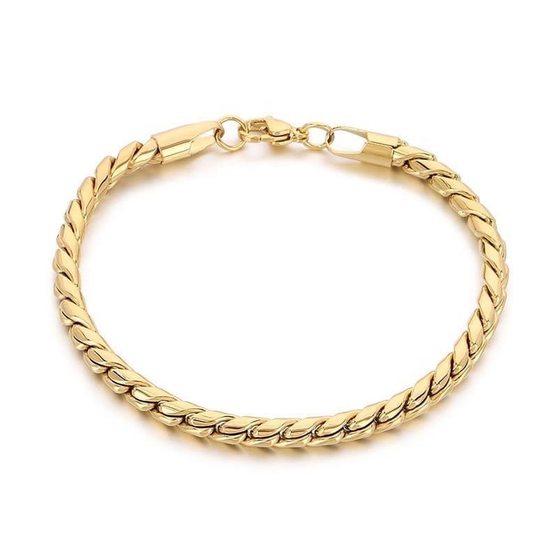 2026 QC Jewelry Twisted S-förmiges Armband im INS-Stil mit schlichtem und hochwertigem 18-karätigem Twisted-Seil-Edelstahlarmband - Silver - Damen Chain