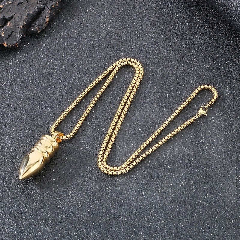 2026 QC Schmuck Hip-Hop Vakuum Galvanisierte Halskette Bold Wolf Krieger Persönlichkeit Kugel Kopf Edelstahl Anhänger Halskette Schmuck - Silver Pendant - Damen Anhänger